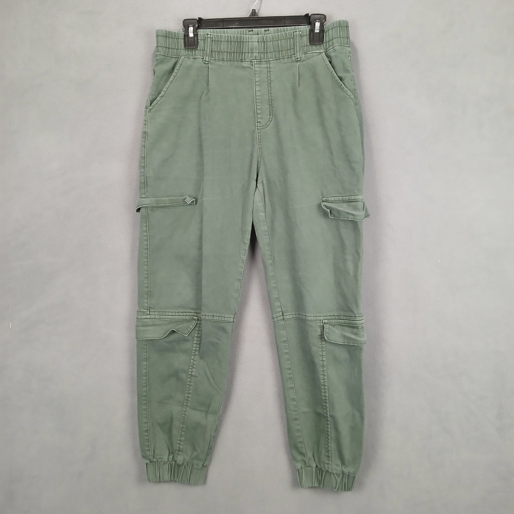 VIP Cargo Pants Womens 13x31 Green Stretch Utility Hiking Mountain Tapered Leg